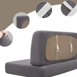 2-Piece RV Dinette Cushion Covers Stretch T-Shaped Sofa Cushion Covers - Elastic Slipcovers for Camper Seats - Durable and Easy to Fit RV Furniture Protection