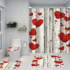4-Piece Shower Curtain Set,180cm*180cm(70