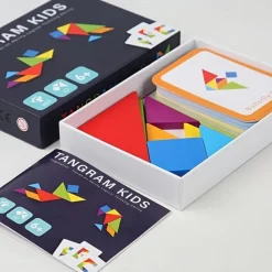 60-Piece Wooden Educational Jigsaw Puzzle Game for Kids Learning Geometry Mathematics and More - Perfect Halloween and Christmas Gift