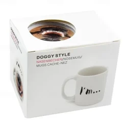 Pig Nose Ceramic Mug Dog Nose Ceramic Mug Coffee Cup Tea Milk Drink Cups as Funny and Unique Gift 400 ml