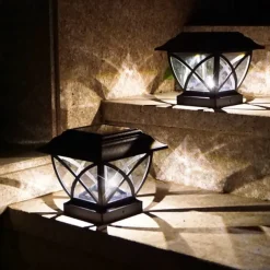 Pillar Lamp Garden Posts Caps Lighting Landscape LED Lights Post Light 110-240V