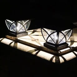 Pillar Lamp Garden Posts Caps Lighting Landscape LED Lights Post Light 110-240V