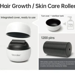 1200Pin Derma Roller For Face Body Acne Stretchmark Removal Microneedle Roller For Beard Hair Growth