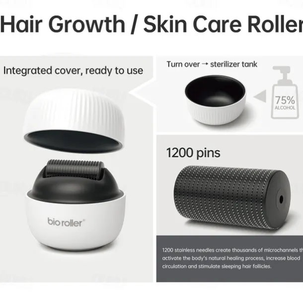 1200Pin Derma Roller For Face Body Acne Stretchmark Removal Microneedle Roller For Beard Hair Growth