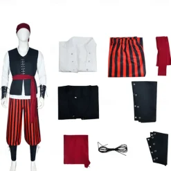 Pirate Halloween Cosplay Costume Cosplay Adults' Men's Carnival Masquerade Party Masquerade Easy Halloween Costumes Dress Up