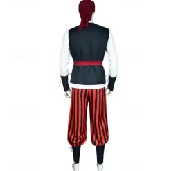 Pirate Halloween Cosplay Costume Cosplay Adults' Men's Carnival Masquerade Party Masquerade Easy Halloween Costumes Dress Up
