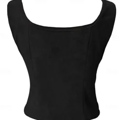 Pirate Viking Retro Vintage Medieval Renaissance Suede Vest Women's Costume Vintage Cosplay LARP Top Halloween