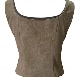 Pirate Viking Retro Vintage Medieval Renaissance Suede Vest Women's Costume Vintage Cosplay LARP Top Halloween