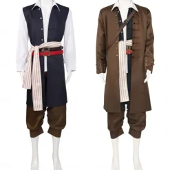 Pirates of the Caribbean Pirates of the Caribbean Cosplay Costume Outfits Costume Cosplay Cosplay Costume Movie Cosplay for Men's Adults' Masquerade