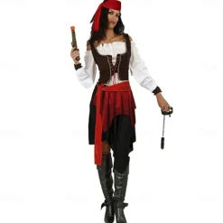 Pirates of the Caribbean Pirates of the Caribbean Outfits Costume Cosplay Costume Party Movie Cosplay for Couple's Men's Women's Adults' Masquerade