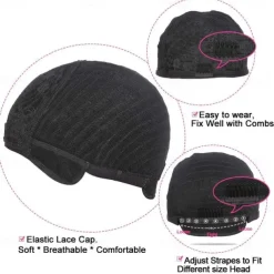 Pixie Cut Wig for Black Women 100% Virgin Human Hair None Lace Front Layered Wigs with Bangs Brazilian Real Human Hair Short Pixie Wigs for Black Women Daily Use Natual Black Color