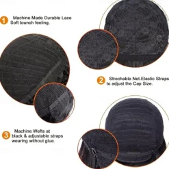 Pixie Cut Wig Human Hair Wigs For Black Women Short Human Hair Wigs with Bangs Pixie Cut Short Straight Black Wigs Full Machine Made Glueless Wigs