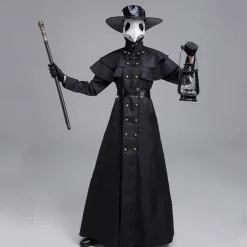 Plague Doctor Halloween Cosplay Costume Masquerade Steampunk Adults' Men's Women's Masquerade Mardi Gras Easy Halloween Costumes Dress Up