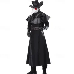 Plague Doctor Halloween Cosplay Costume Masquerade Steampunk Adults' Men's Women's Masquerade Mardi Gras Easy Halloween Costumes Dress Up