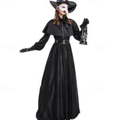 Plague Doctor Halloween Cosplay Costume Masquerade Steampunk Adults' Men's Women's Masquerade Mardi Gras Easy Halloween Costumes Dress Up