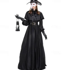 Plague Doctor Halloween Cosplay Costume Masquerade Steampunk Adults' Men's Women's Masquerade Mardi Gras Easy Halloween Costumes Dress Up
