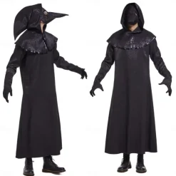 Plague Doctor Halloween Cosplay Costume Steampunk Adults' Men's Women's Masquerade Party Easy Halloween Costumes Dress Up