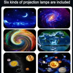 Planetarium Projector Lights Galaxy Projection 7 in 1 with 360 Rotating Nebula Moon Night Lamp Planet Aurora for Baby Bedroom Ceiling Game Room Party Bar