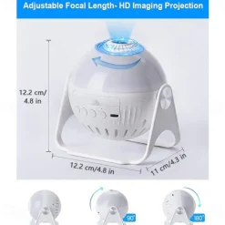 Planetarium Projector Lights Galaxy Projection 7 in 1 with 360 Rotating Nebula Moon Night Lamp Planet Aurora for Baby Bedroom Ceiling Game Room Party Bar