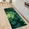 Plant Floral Area Rug Kitchen Mat Non-Slip Oil Proof Floor Mat Livingroom Rug Indoor Outdoor Mat Bedroom Decor Bathroom Mat Entrance Rug Door Mat