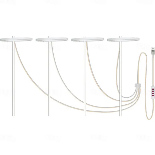 Plant Light Angel Ring Fleshy Fill light USB Colored Full Spectrum LED Bonsai Indoor Timed Dimming Growth Light is Suitable For Indoor Plants Potted Meat Fish Tank Plants 1PC