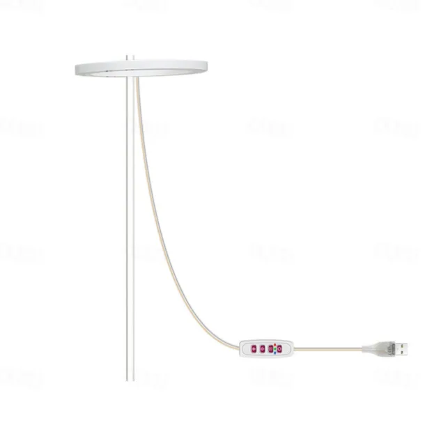 Plant Light Angel Ring Fleshy Fill light USB Colored Full Spectrum LED Bonsai Indoor Timed Dimming Growth Light is Suitable For Indoor Plants Potted Meat Fish Tank Plants 1PC