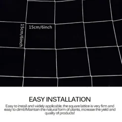 Plant Trellis Netting, Heavy-Duty Polyester Grow Net, Garden Trellis Netting with Square Mesh for Climbing Plants, Vegetables, Fruits, and Flowers