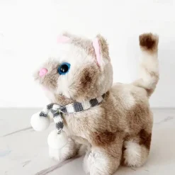 Plush Cat Stuffed Animal Interactive Cat Robot Robotic Cat Barking Meow Kitten Touch Control Electronic Pet Robot Kitty Toy Animated Cat for Girl Baby Kid