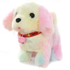 Plush Dog Stuffed Animal Interactive Dog Robot Robotic Dog Barking Touch Control Electronic Pet Robot Puppy Toy Animated Dog for Girl Baby Kid