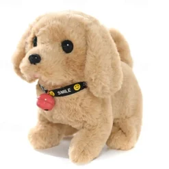 Plush Dog Stuffed Animal Interactive Dog Robot Robotic Dog Barking Touch Control Electronic Pet Robot Puppy Toy Animated Dog for Girl Baby Kid