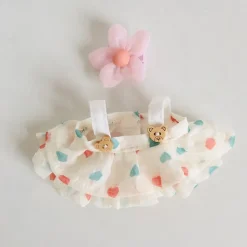 Plush Doll Clothes Cute Floral Bract Dress Doll Clothes for 7in/17cm Plush Labubu Kawaii Doll Accessories Toys Gifts for Girls(WITHOUT Doll)