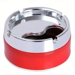 Pocket Ashtray Outdoor Tabletop Ashtrays Stainless Steel Ashtray, Sealed Windproof Ashtray, Living Room Household Rotary Thickening Ashtray