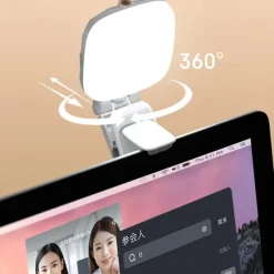 Pocket Fill Light Rechargeable Soft Selfie Light, Portable LED Phone Light Clip for Phone Camera Laptop, Makeup Conference Vlog