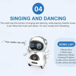 Pocket RC Robot Talking Interactive Dialogue Voice Recognition Record Singing Dancing Telling Story Mini RC Robot Toys Gift