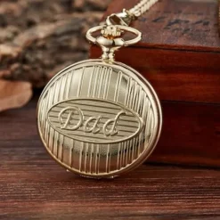 Pocket Watches to My Dad Love You Forever Gift Quartz Watch Fob Clip Chains Birthday Christmas Gift