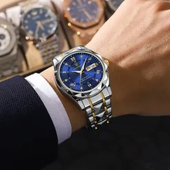 POEDAGAR Luxury Men Quartz Watches Business Top Brand Man Wristwatch Waterproof Luminous Date Week Quartz Men's Watch