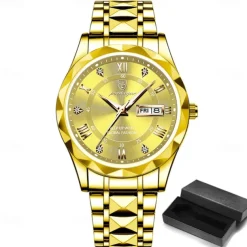 POEDAGAR Luxury Men Quartz Watches Business Top Brand Man Wristwatch Waterproof Luminous Date Week Quartz Men's Watch