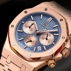 POEDAGAR Men Quartz Watch Outdoor Sports Fashion Casual Luminous Calendar Chronograph Waterproof Steel Watch