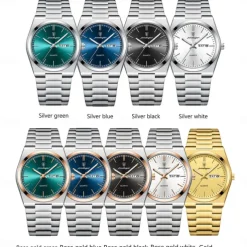 POEDAGAR Men Quartz Watch Minimalist Outdoor Fashion Casual Luminous Calendar Date Week Waterproof Steel Watch