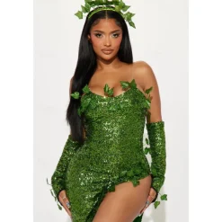 Poison Ivy Halloween Dress Carnival Costume Sexy Costume Adults' Women's Halloween Carnival Mardi Gras Carnival Party Easy Halloween Costumes Dress Up