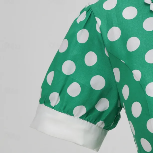 Polka Dots Retro Vintage 1950s Grease Outfits Dress Flare Dress Polka Dot Fancy Dress Women's Carnival Masquerade Daily Wear Date Adults' Dress Homecoming Dresses