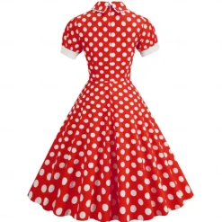 Polka Dots Retro Vintage 1950s Grease Outfits Dress Flare Dress Polka Dot Fancy Dress Women's Carnival Masquerade Daily Wear Date Adults' Dress Homecoming Dresses