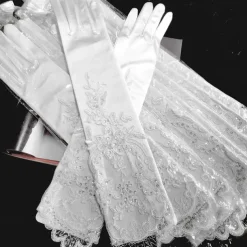 Polyester Knee-Length Glove Party / Evening / Stylish With Pure Color / Trim Wedding / Party Glove