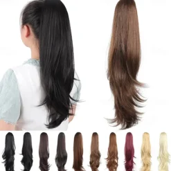 Ponytail Extension Claw for Women Curly Hair Piece 24 Synthetic Pony Tail Hair Extensions Very Long & Voluminous Curled Wavy Heat-Resisting