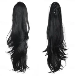 Ponytail Extension Claw for Women Curly Hair Piece 24 Synthetic Pony Tail Hair Extensions Very Long & Voluminous Curled Wavy Heat-Resisting