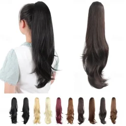 Ponytail Extension Claw for Women Curly Hair Piece 24 Synthetic Pony Tail Hair Extensions Very Long & Voluminous Curled Wavy Heat-Resisting