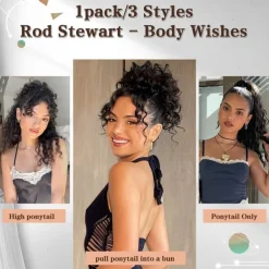 Ponytail Extension Drawstring Ponytail for Black Women Synthetic Long Curly Pony Tails Hair Extensions Clip in Ponytail 20 Inch Hairpiece