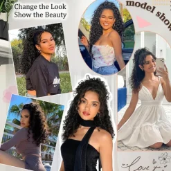 Ponytail Extension Drawstring Ponytail for Black Women Synthetic Long Curly Pony Tails Hair Extensions Clip in Ponytail 20 Inch Hairpiece