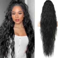 Ponytail Extension Long Wavy Drawstring Ponytail Extensions Softer Lighter Import Synthetic Clip in Hair Extensions Natural Looking Hairpiece for Women