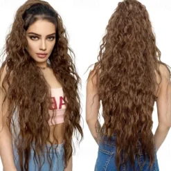 Ponytail Extension Long Wavy Drawstring Ponytail Extensions Softer Lighter Import Synthetic Clip in Hair Extensions Natural Looking Hairpiece for Women